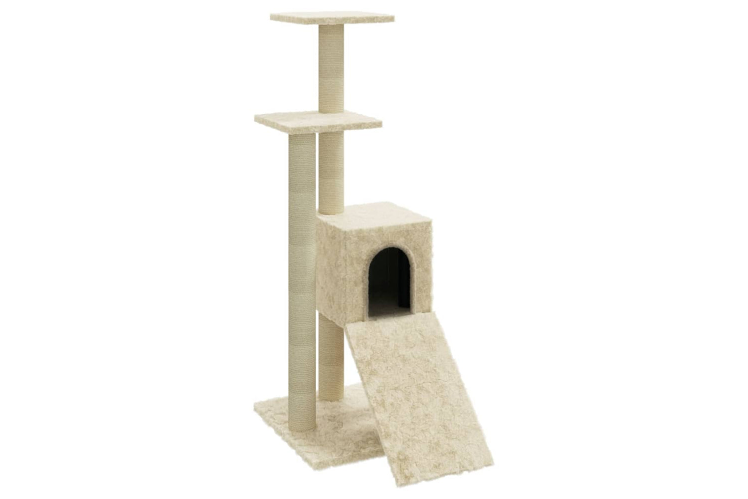 vidaXL 171512 Cat Tree With Sisal Scratching Posts Cream 92cm