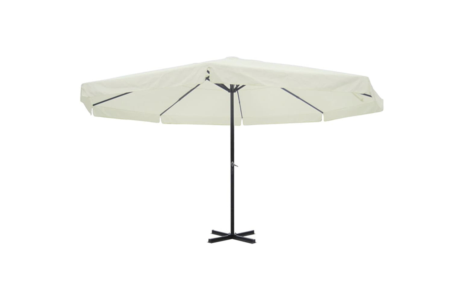 vidaXL 40301 Parasol White Aluminium 500cm