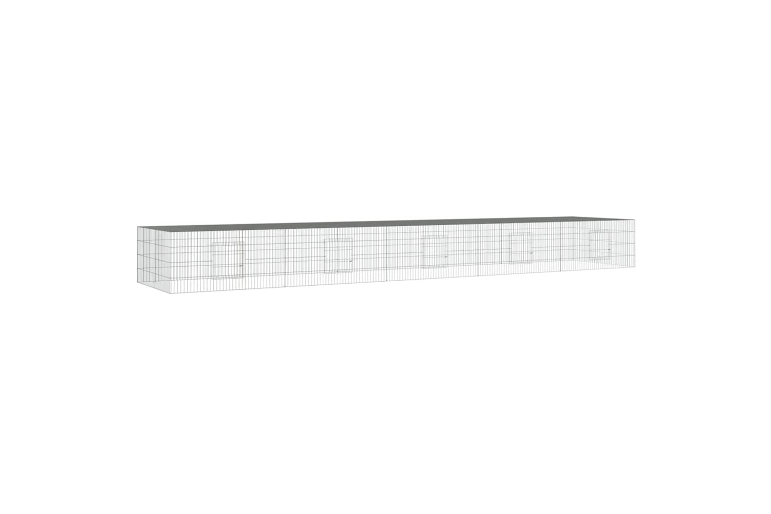 vidaXL 171566 5-panel Rabbit Cage 541x109x54cm Galvanised Iron