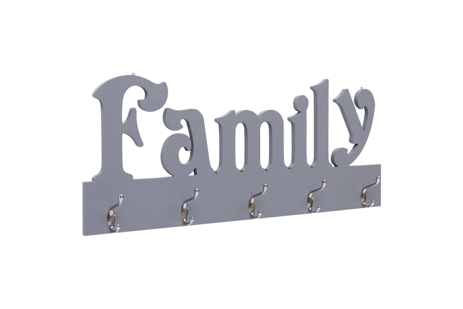 vidaXL 284246 Wall Mounted Coat Rack Family Grey 74x29.5cm