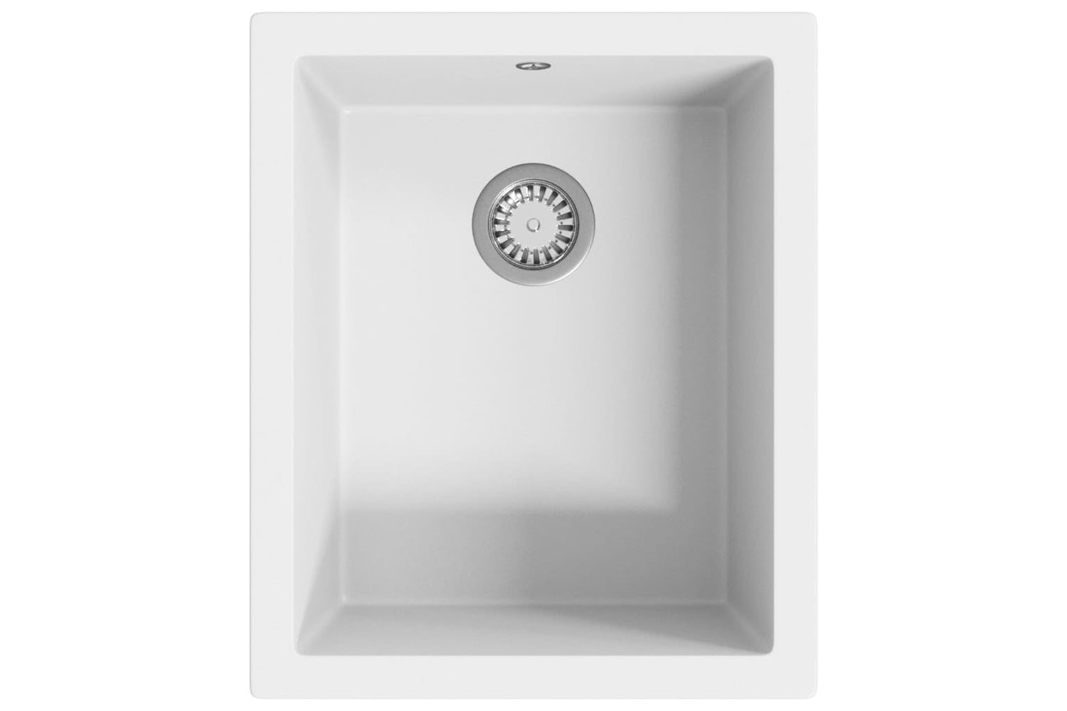 Vidaxl Kitchen Sink With Overflow Hole White Granite