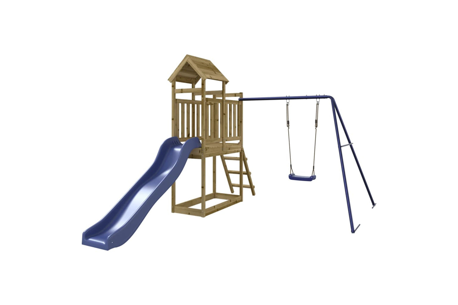 Vidaxl 3155878 Playhouse With Slide Swing Impregnated Wood Pine-2