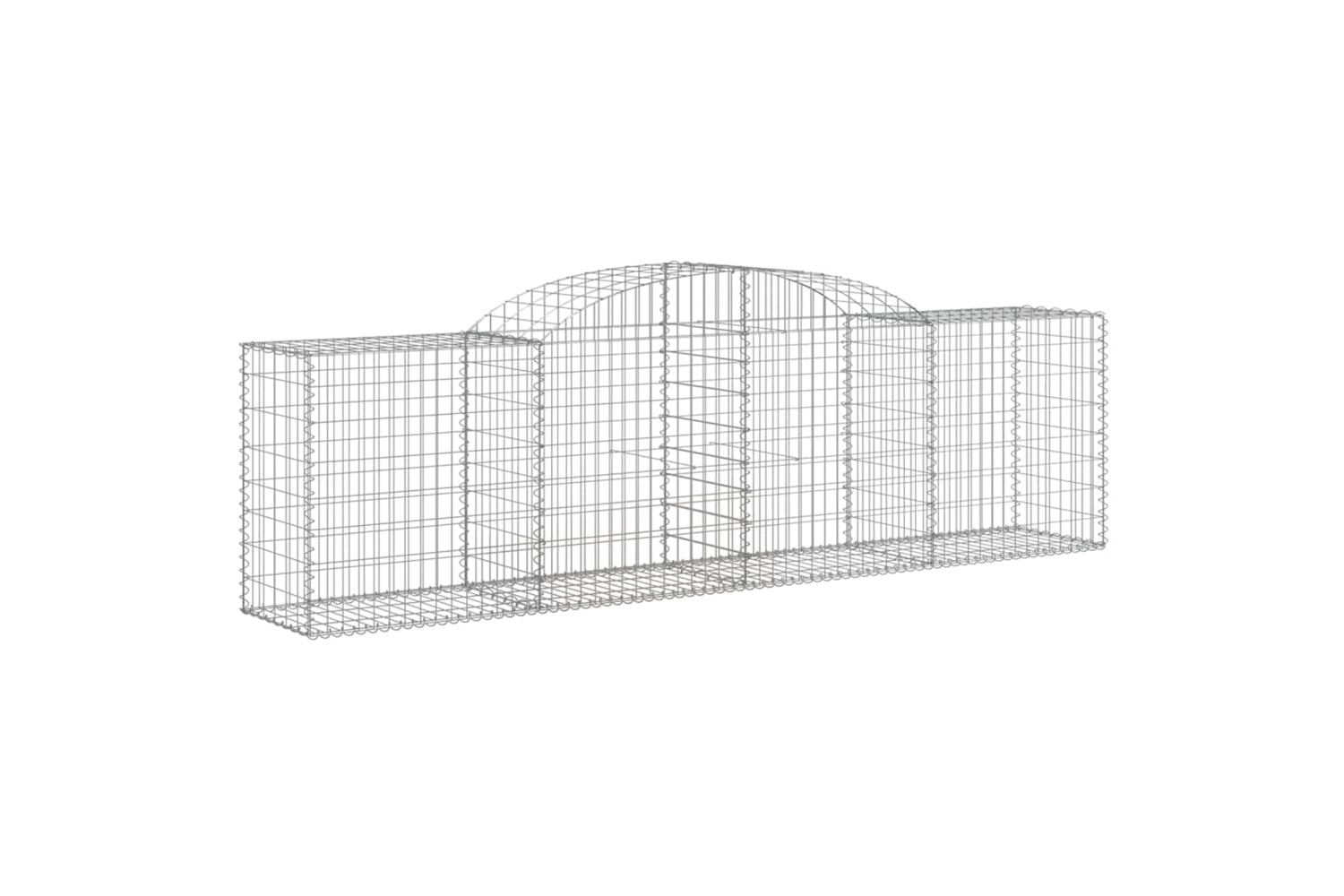 vidaXL 153514 Arched Gabion Basket 300x50x80/100cm Galvanised Iron
