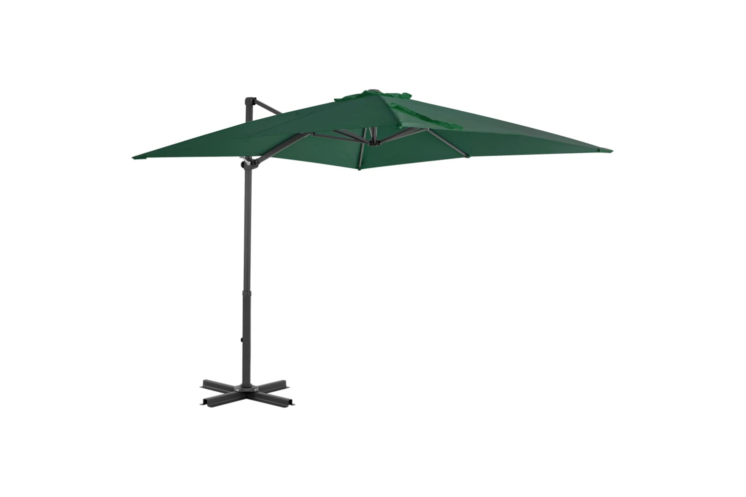 vidaXL 44617 Cantilever Umbrella With Aluminium Pole Green 250x250cm