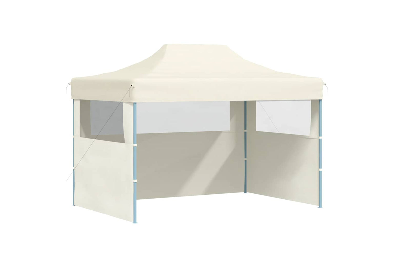 Vidaxl Professional Folding Party Tent With 3 Sidewalls 3x4 M Steel Cream