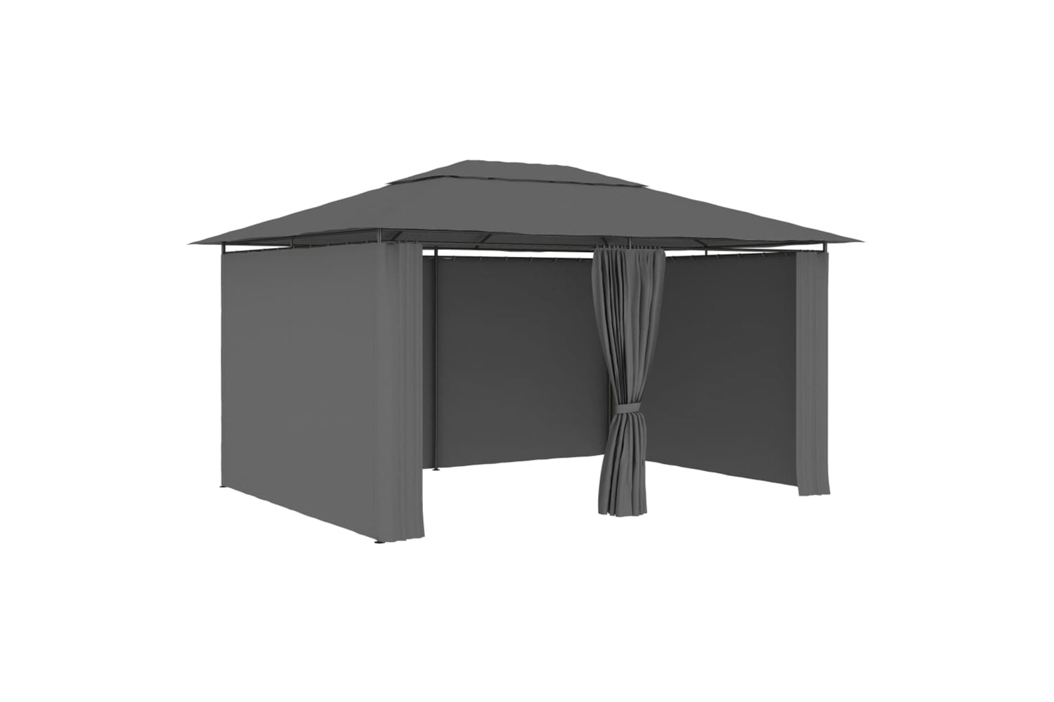 Vidaxl 47960 Garden Marquee With Curtains 4x3 M Anthracite