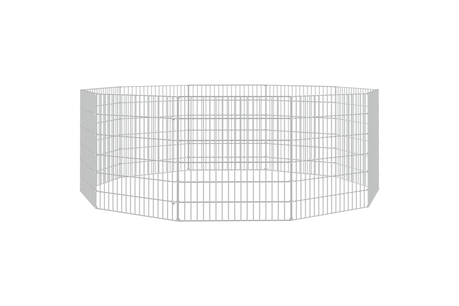 Vidaxl Free Range Animal Enclosure 10-panel 54x60 Cm Galvanised Iron