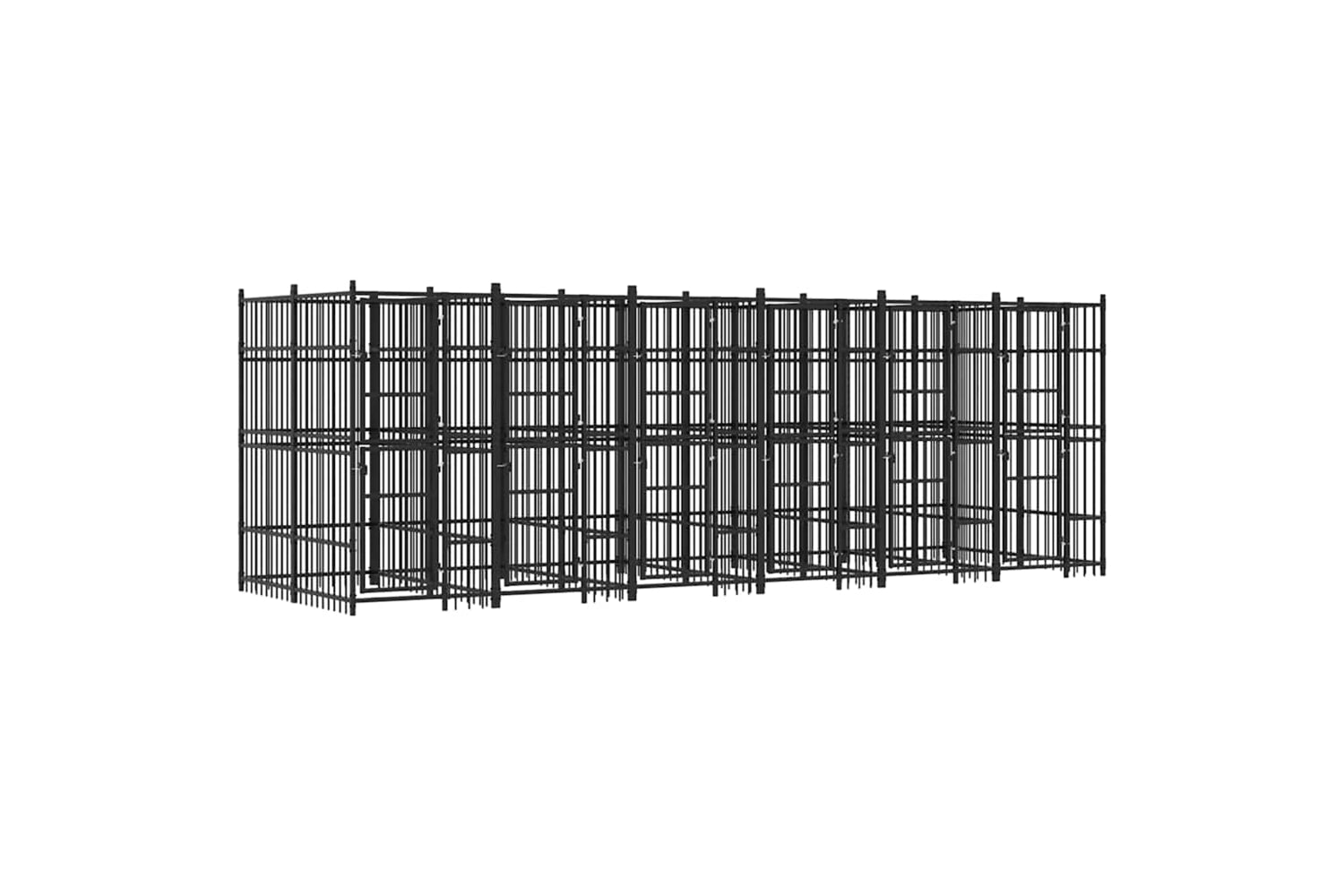 Vidaxl 3097941 Outdoor Dog Kennel Steel 11.06 M2