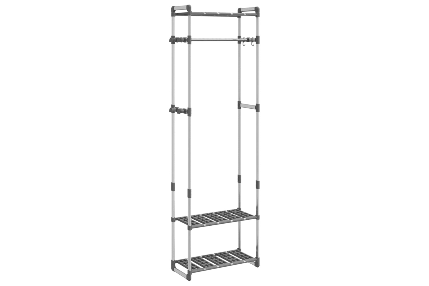 vidaXL 344385 3-tier Clothes Rack Silver 59x29x192cm Aluminium