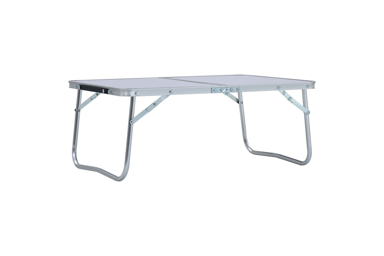 vidaXL 48185 Folding Camping Table White Aluminium 60x40cm-2