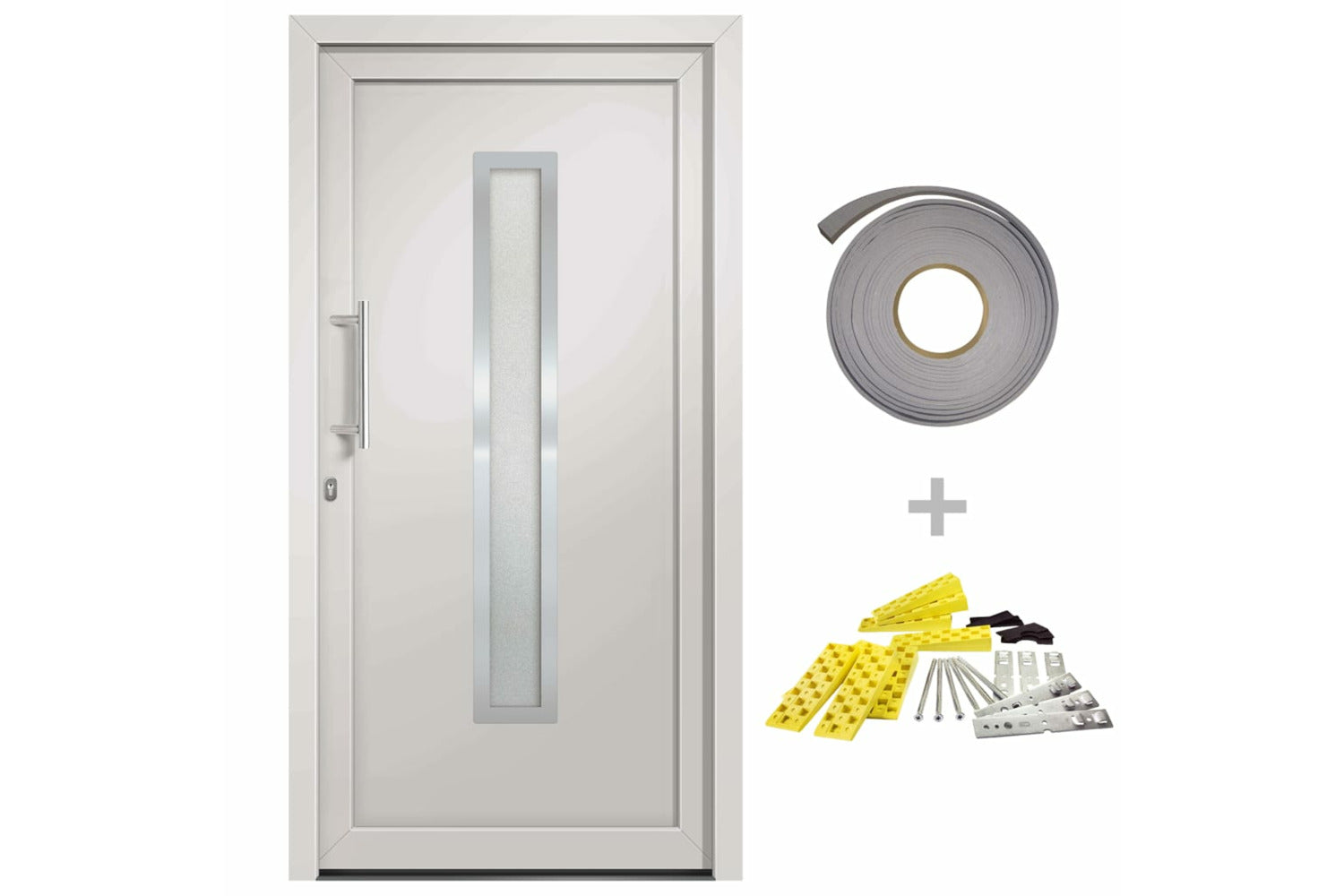 vidaXL 279223 Front Door White 88x200cm-2