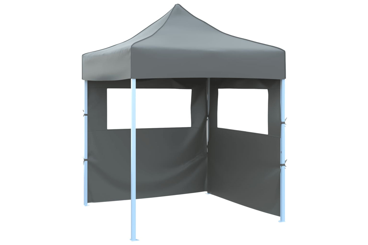 Vidaxl Professional Folding Party Tent With 2 Sidewalls 2x2 M Steel Anthracite