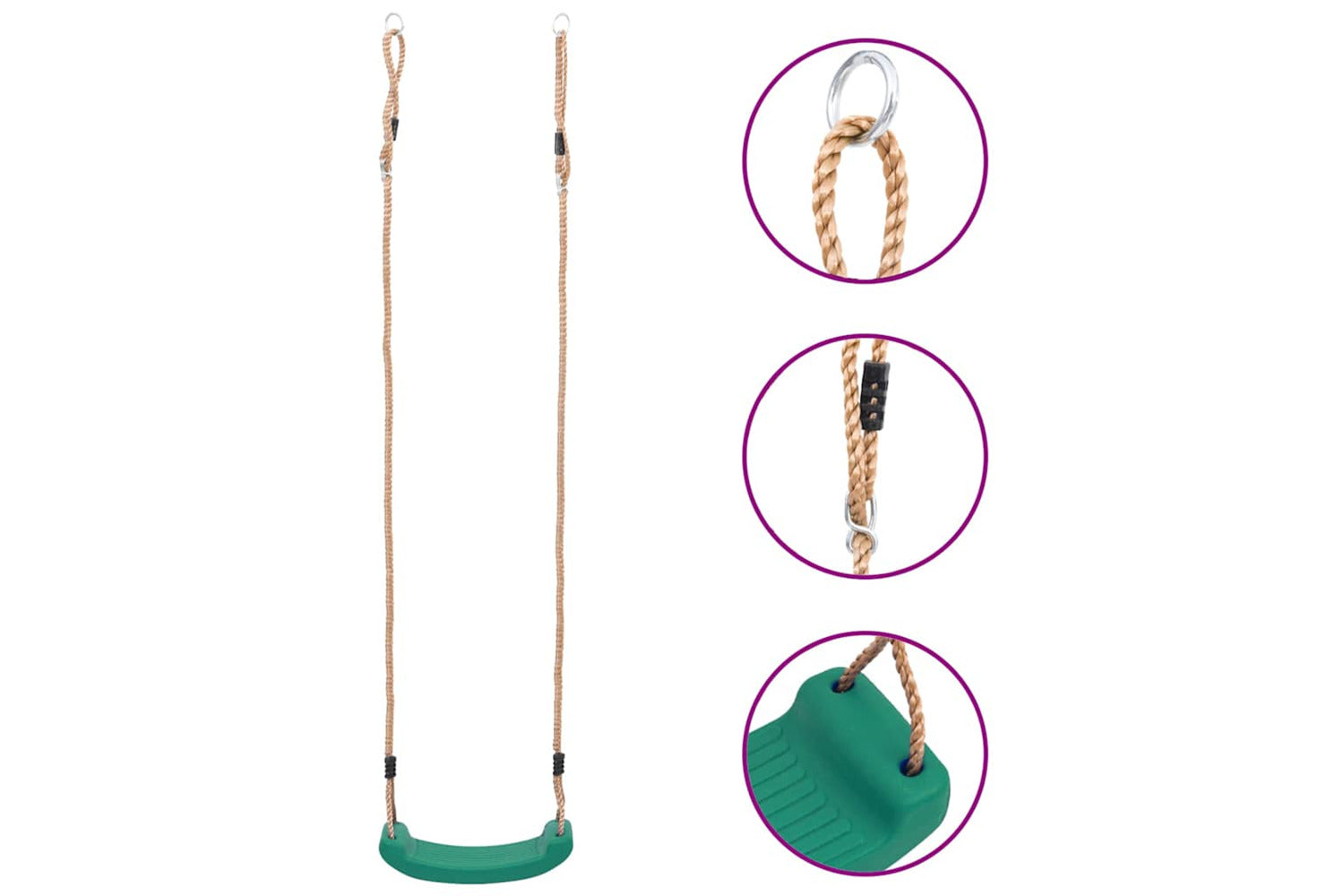 Vidaxl Swing Seat For Children Green-2