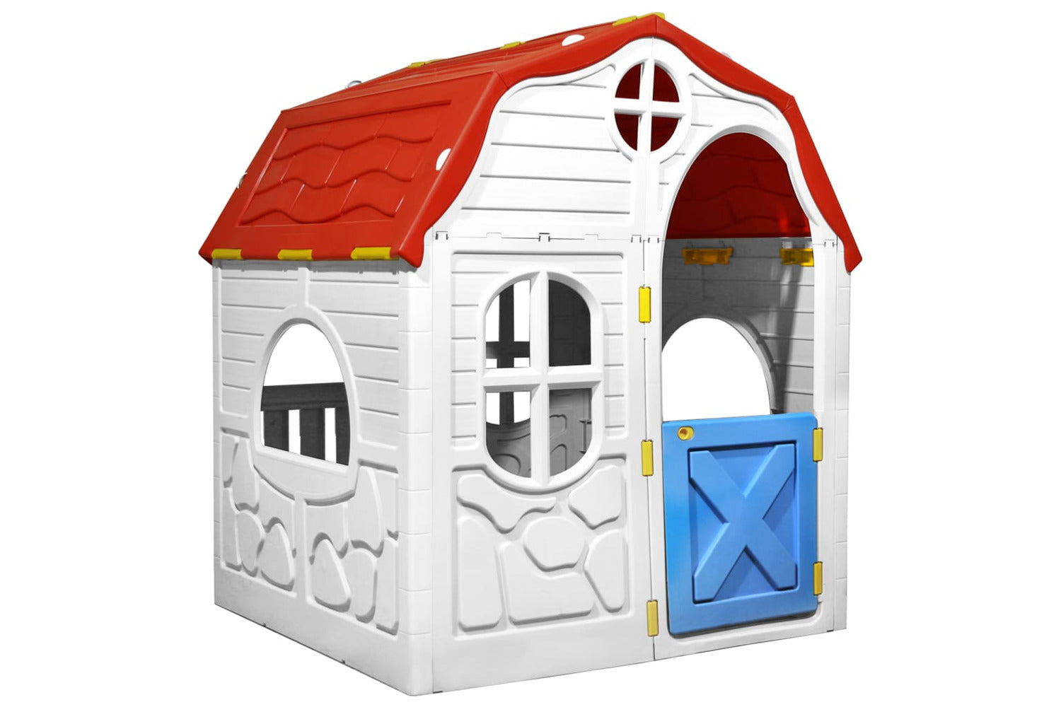 Vidaxl 92577 Kids Foldable Playhouse With Working Door And Windows-2