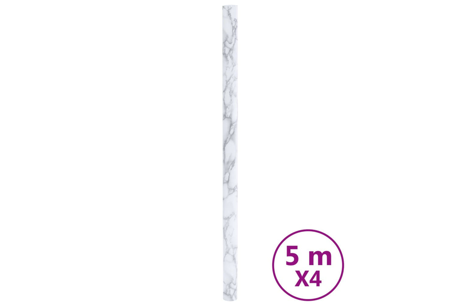 vidaXL 3206487 Furniture Stickers Self-adhesive Marble White 90x500cm Pvc