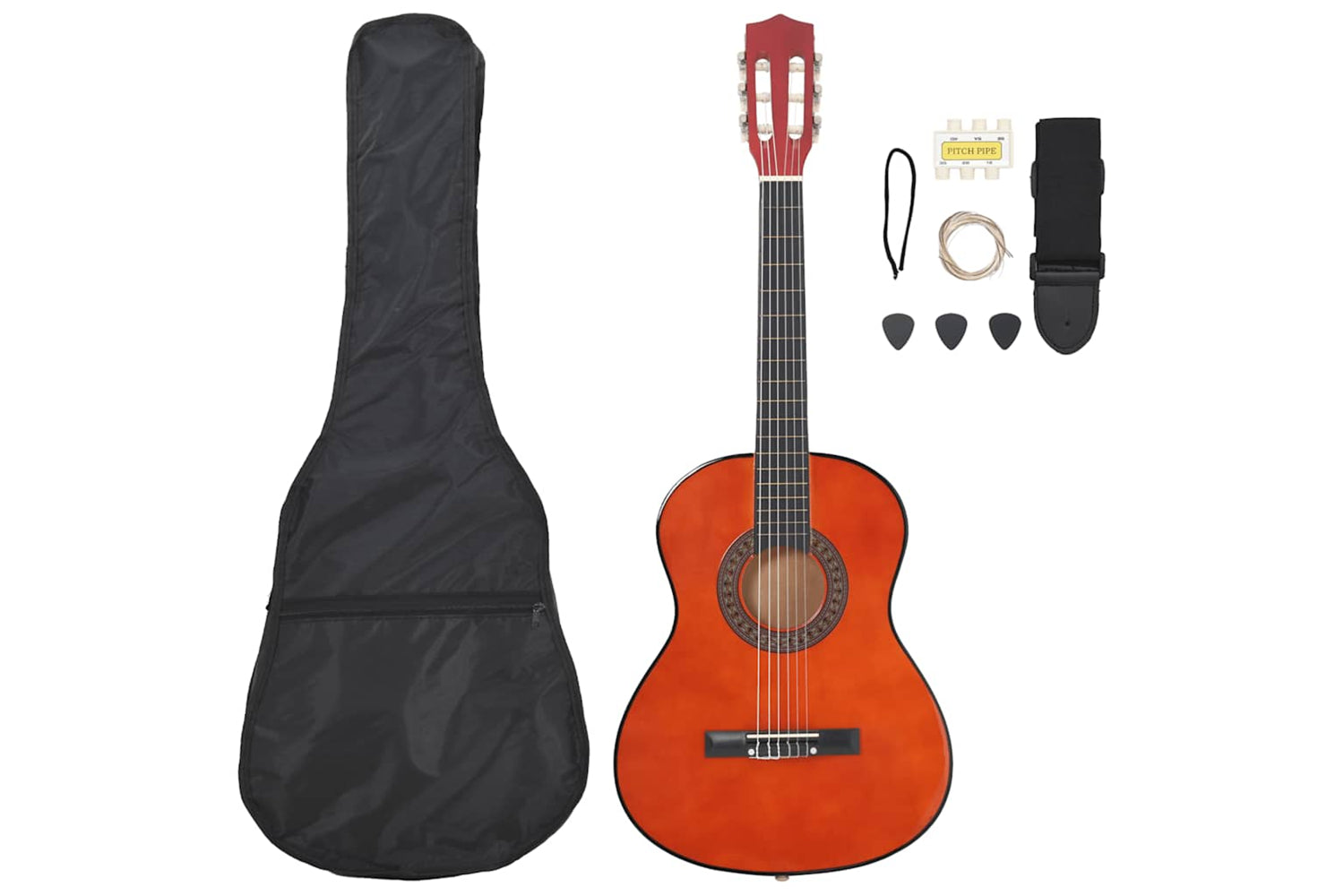 vidaXL 70121 8 Piece Classical Guitar Beginner Set 3/4 36