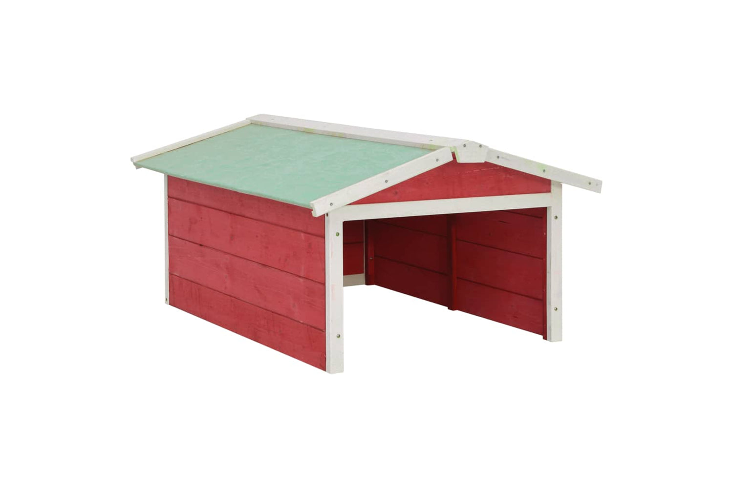 vidaXL 170881 Robotic Lawn Mower Garage 72x87x50cm Red And White Firwood