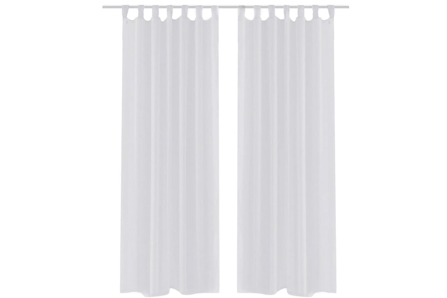 vidaXL 130198 White Sheer Curtain 140 X 225cm 2 Pcs