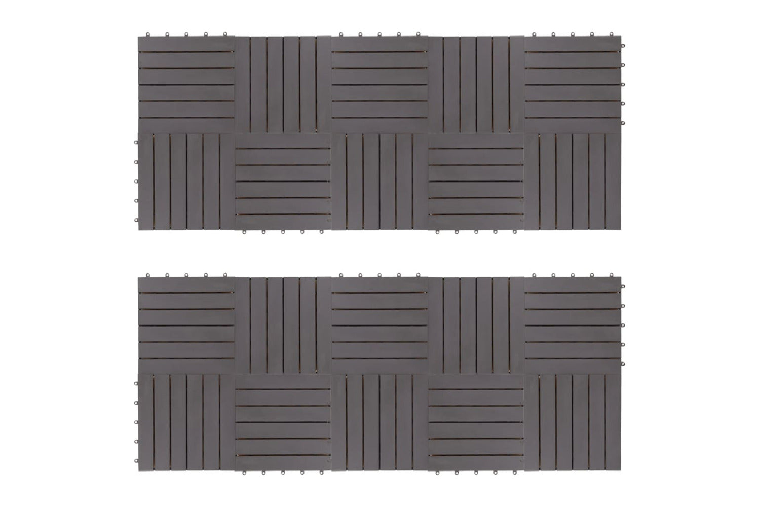 vidaXL 3054432 Decking Tiles 20 Pcs Grey Wash 30x30cm Solid-2