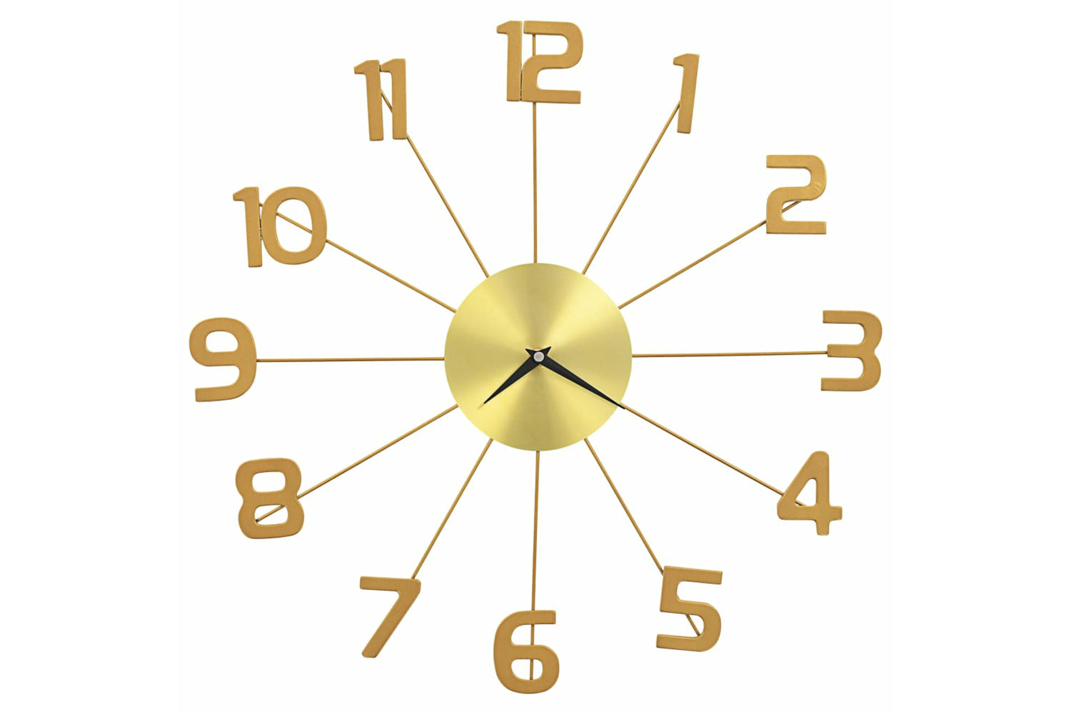 Vidaxl 283858 Metal Wall Clock 50 cm | Golden