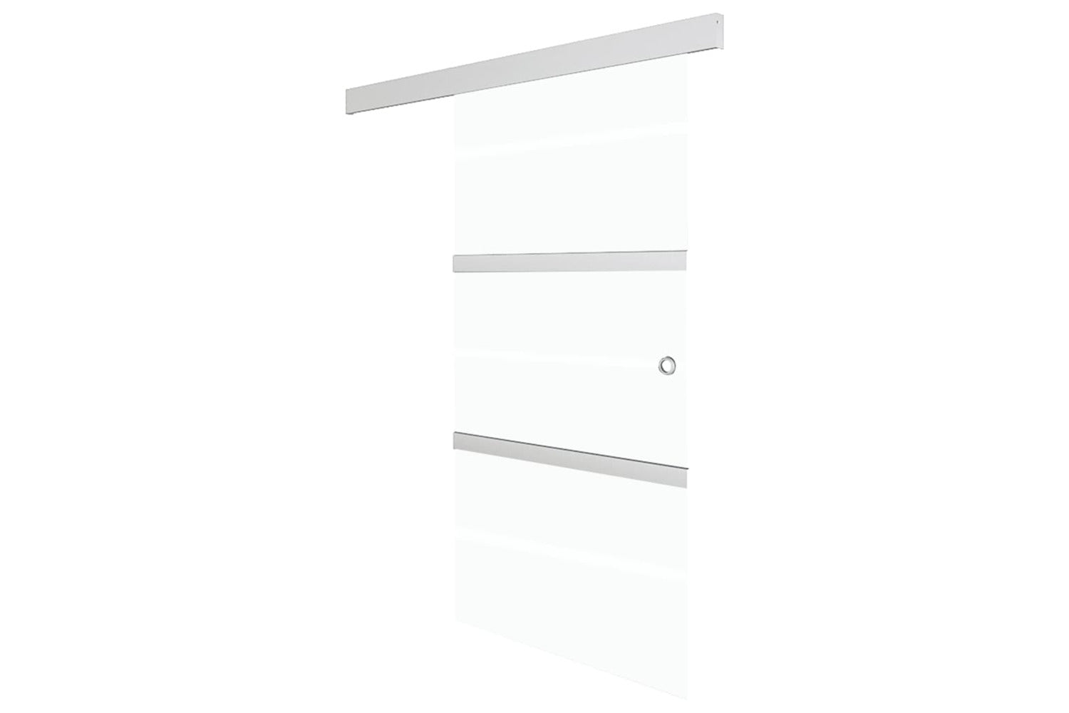 vidaXL 288062 Sliding Door With Soft Stops Esg Glass And Aluminium 90x205cm-2