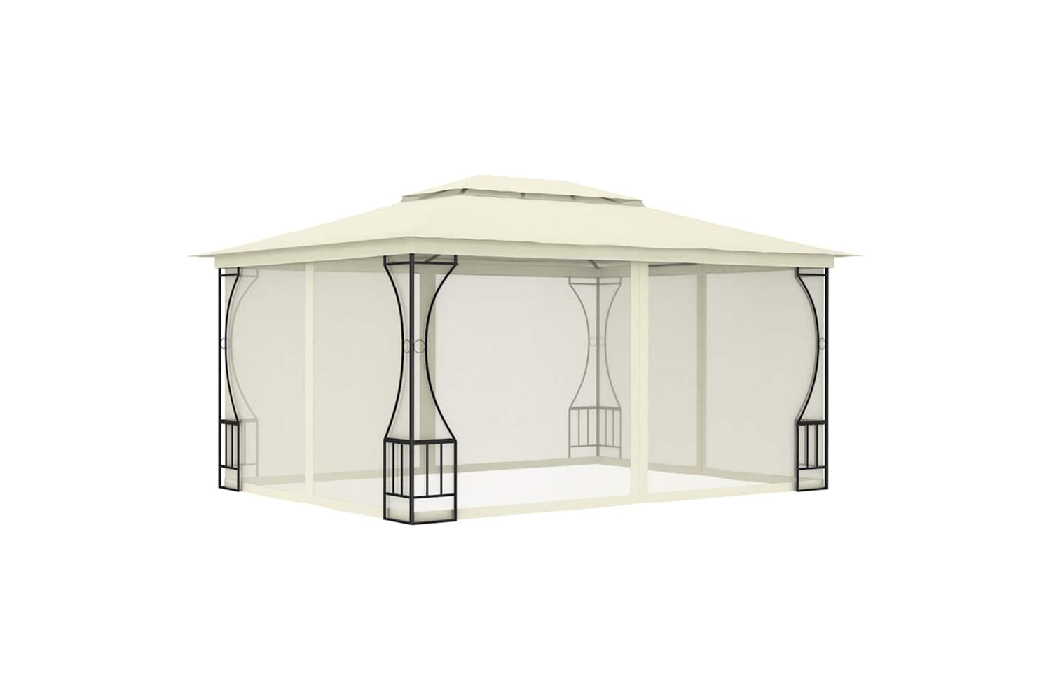 vidaXL 48596 Gazebo With Nets 300x400x265cm Cream