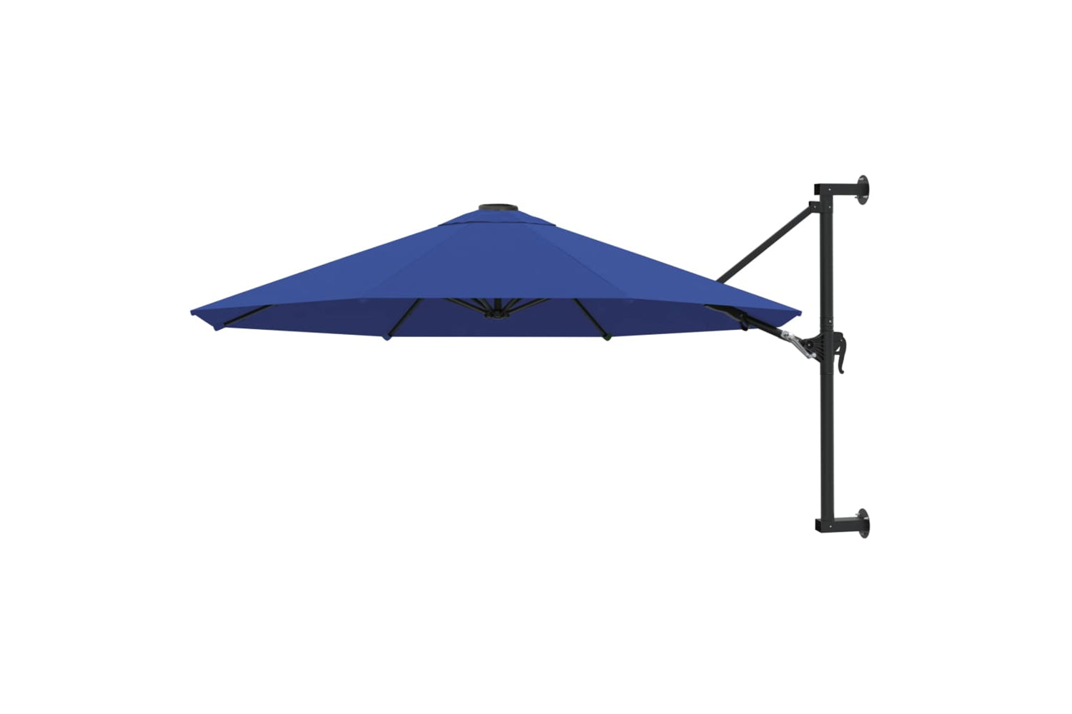vidaXL Wall-mounted Parasol With Metal Pole 300cm Blue