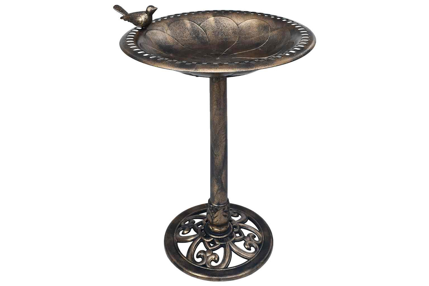 Vidaxl 48223 Garden Bird Bath Bronze Plastic