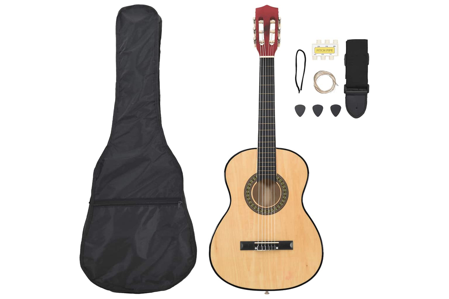 vidaXL 70115 8 Piece Classical Guitar Beginner Set 3/4 36