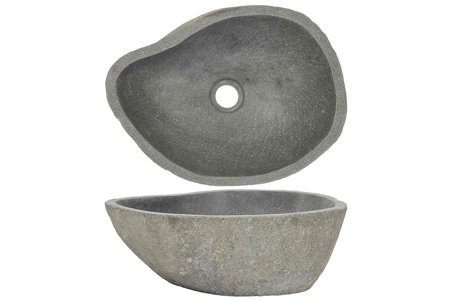 Vidaxl Basin River Stone Oval (37-46)x(29-36) Cm