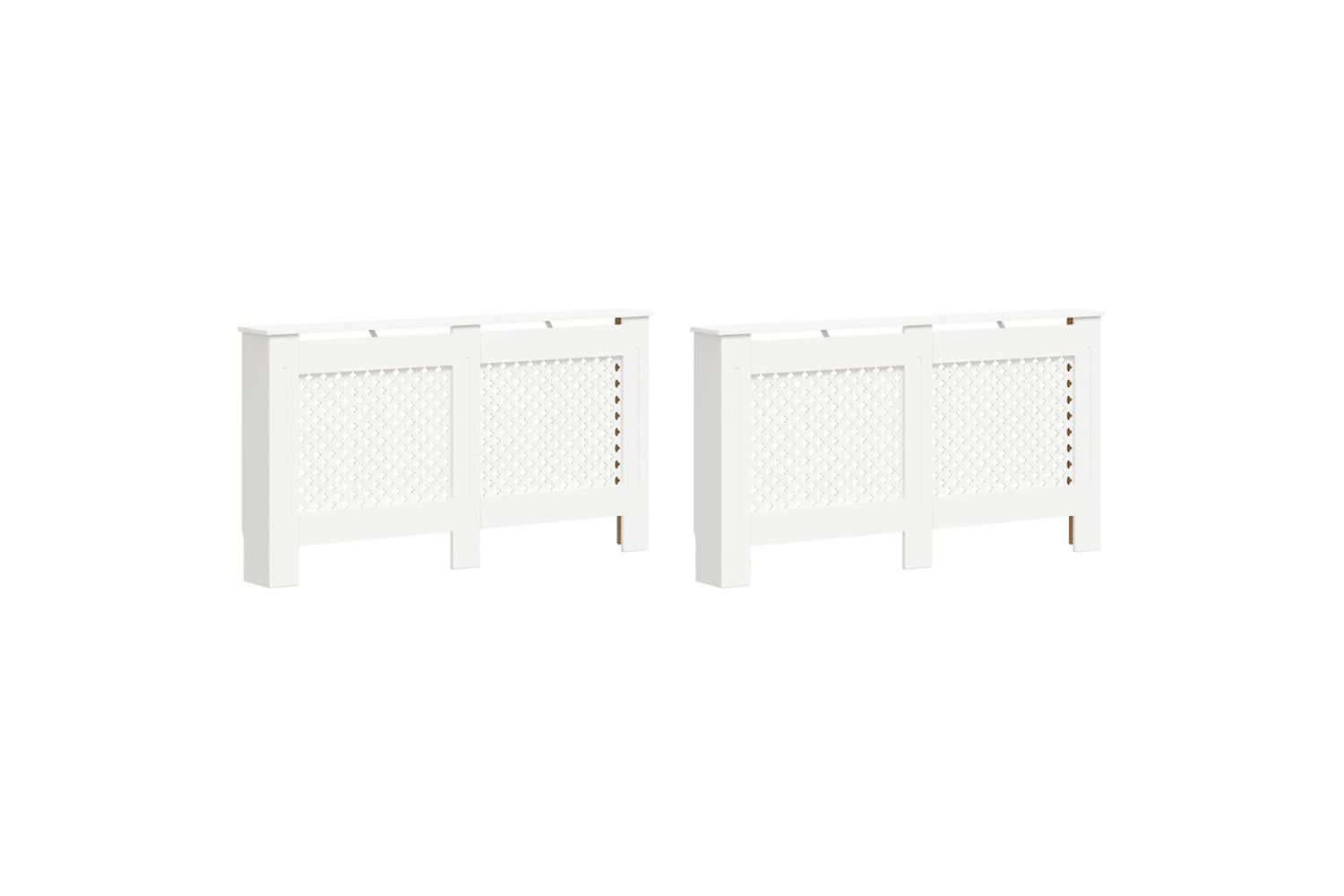 vidaXL 3051378 Radiator Covers 2 Pcs White 152x19x81.5cm Mdf