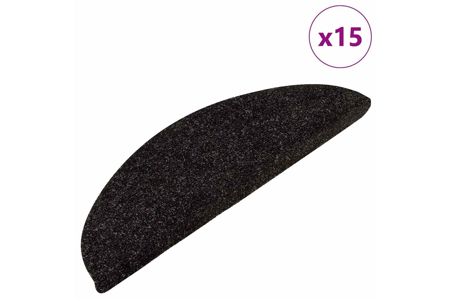 vidaXL 136389 Stair Mats Self-adhesive 15 Pcs 56x17x3cm Anthracite