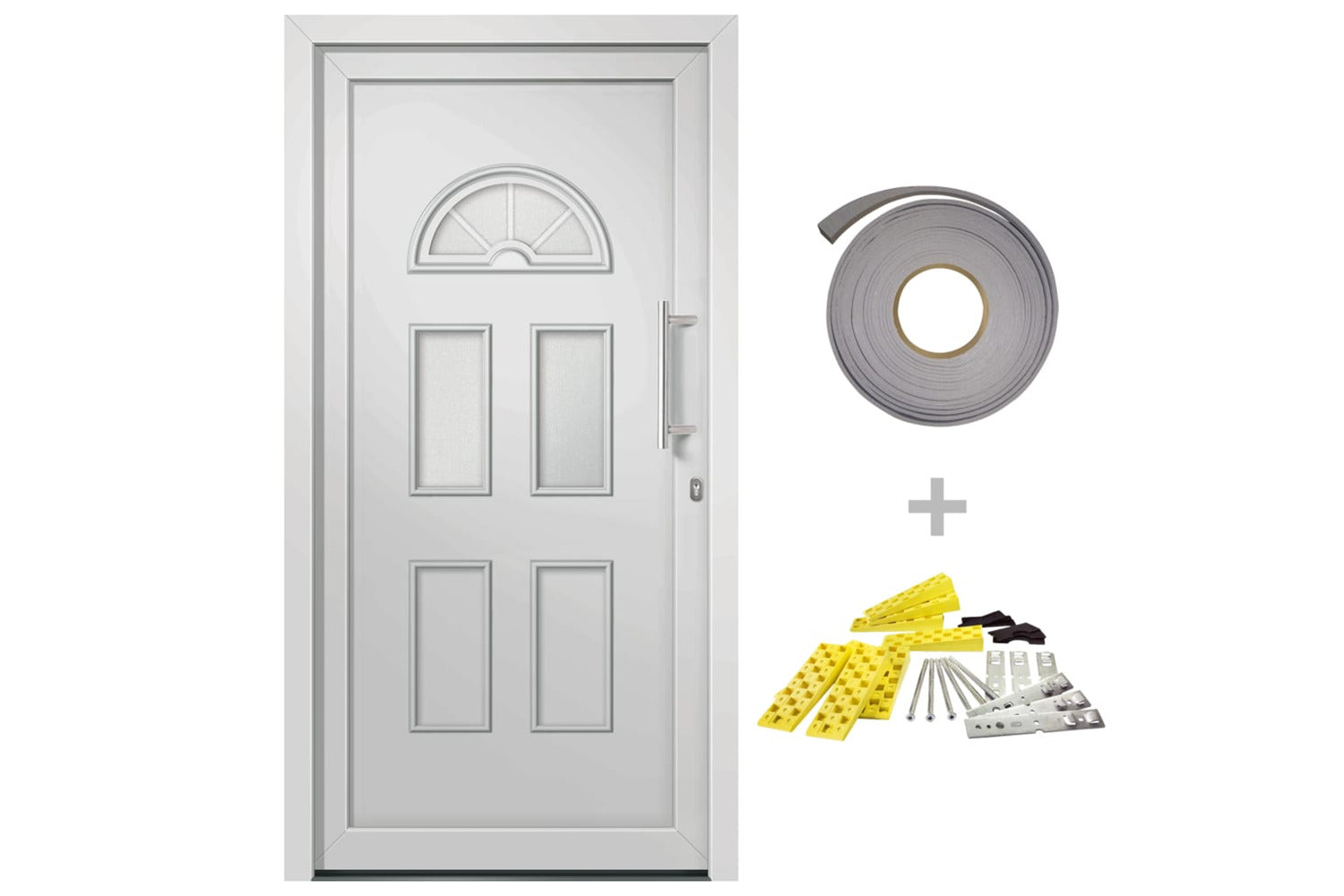vidaXL 279256 Front Door White 88x208cm-2