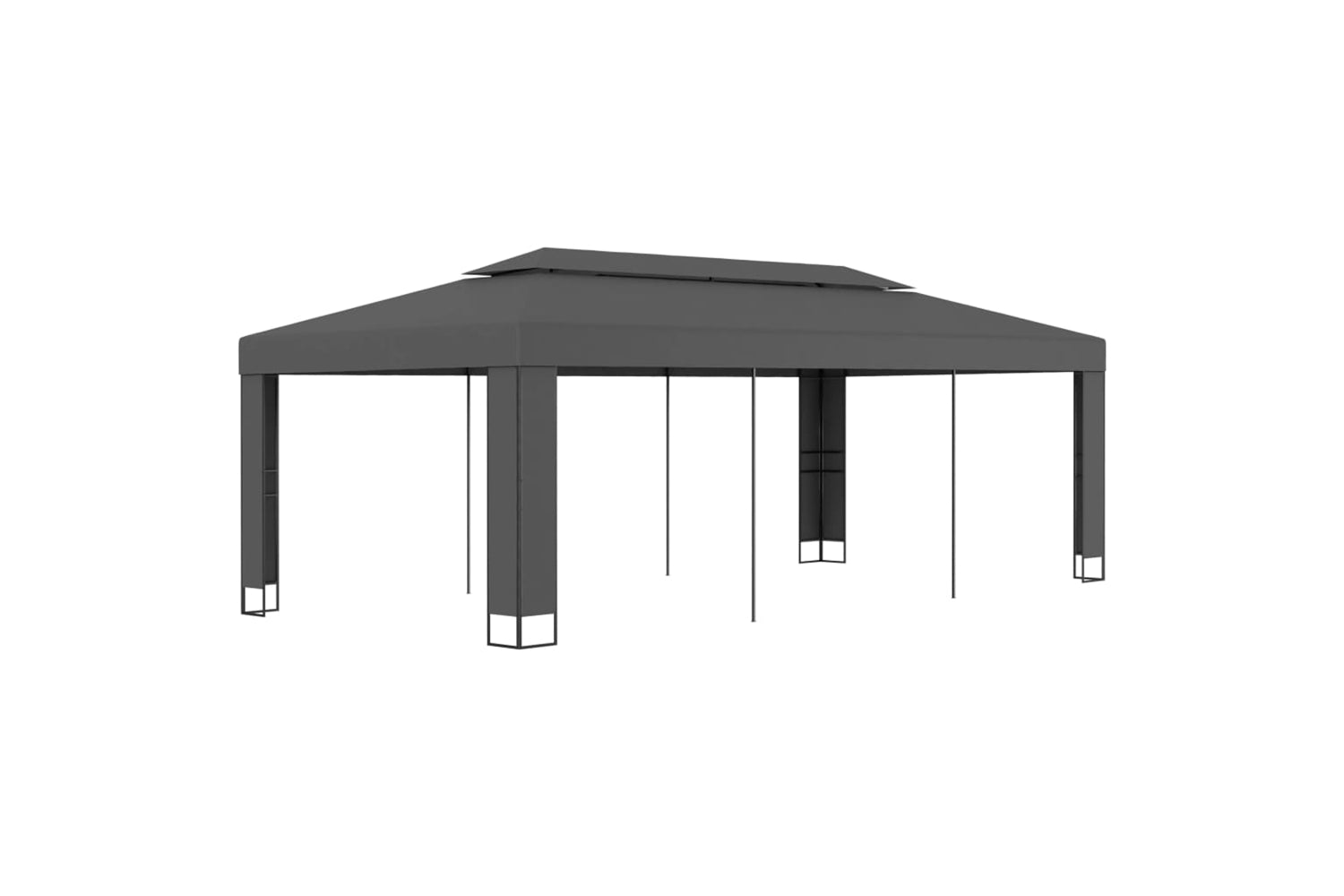 Vidaxl 47953 Gazebo With Double Roof 3x6 M Anthracite