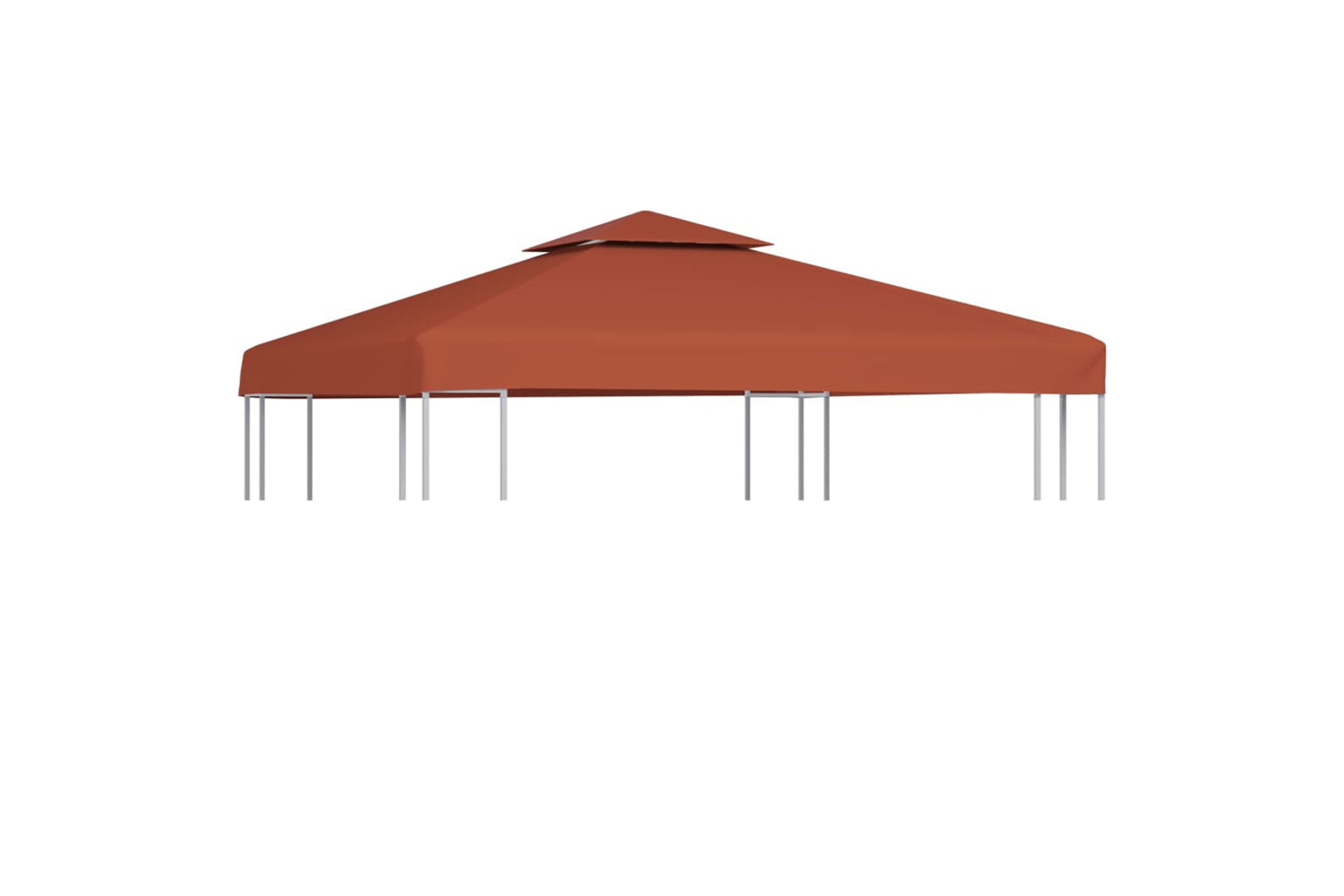 Vidaxl 46616 2-tier Gazebo Top Cover 310 G/mâ² 3x3 M Terracotta