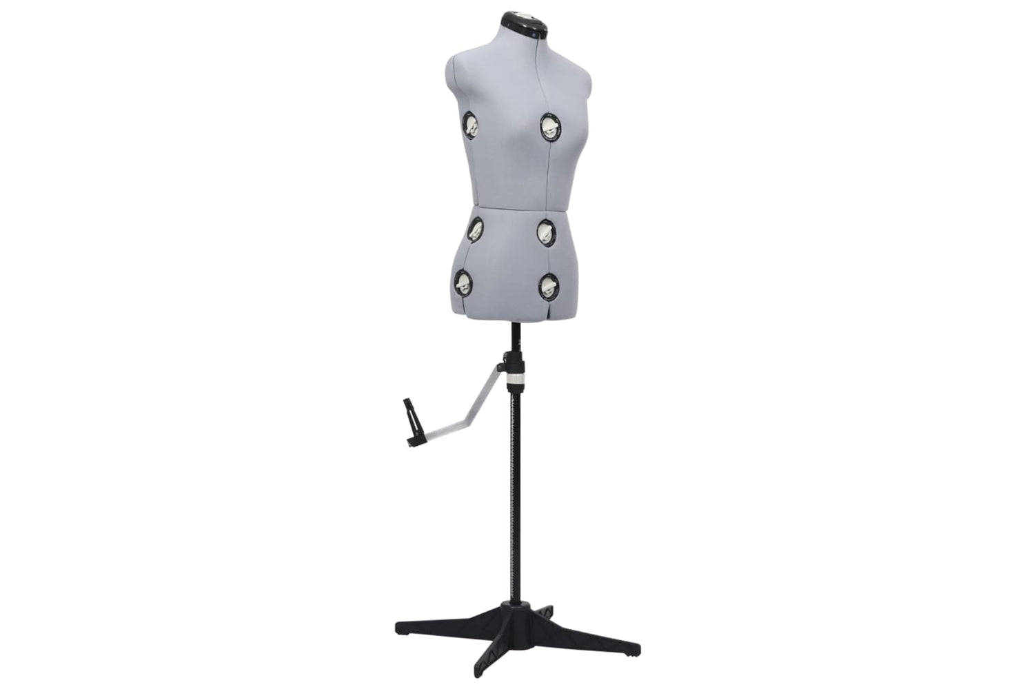 Vidaxl 288483 Adjustable Dress Form Female Grey S Size 33-40