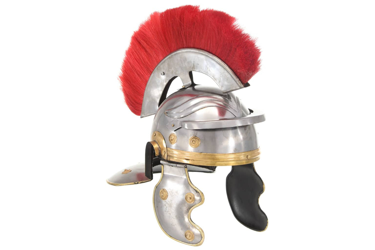 Vidaxl 286217 Roman Soldier Helmet Antique Replica Larp Silver Steel-2