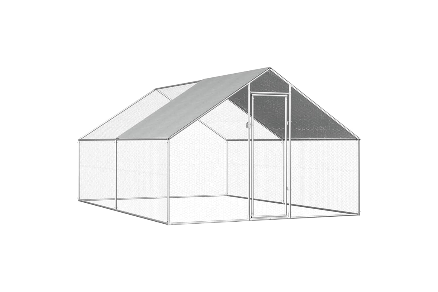 Vidaxl Outdoor Chicken Cage 2.75x4x1.92 M Galvanised Steel