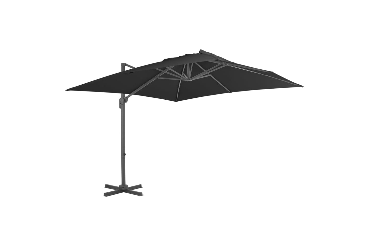 vidaXL 44636 Cantilever Umbrella With Aluminium Pole 300x300cm Anthracite