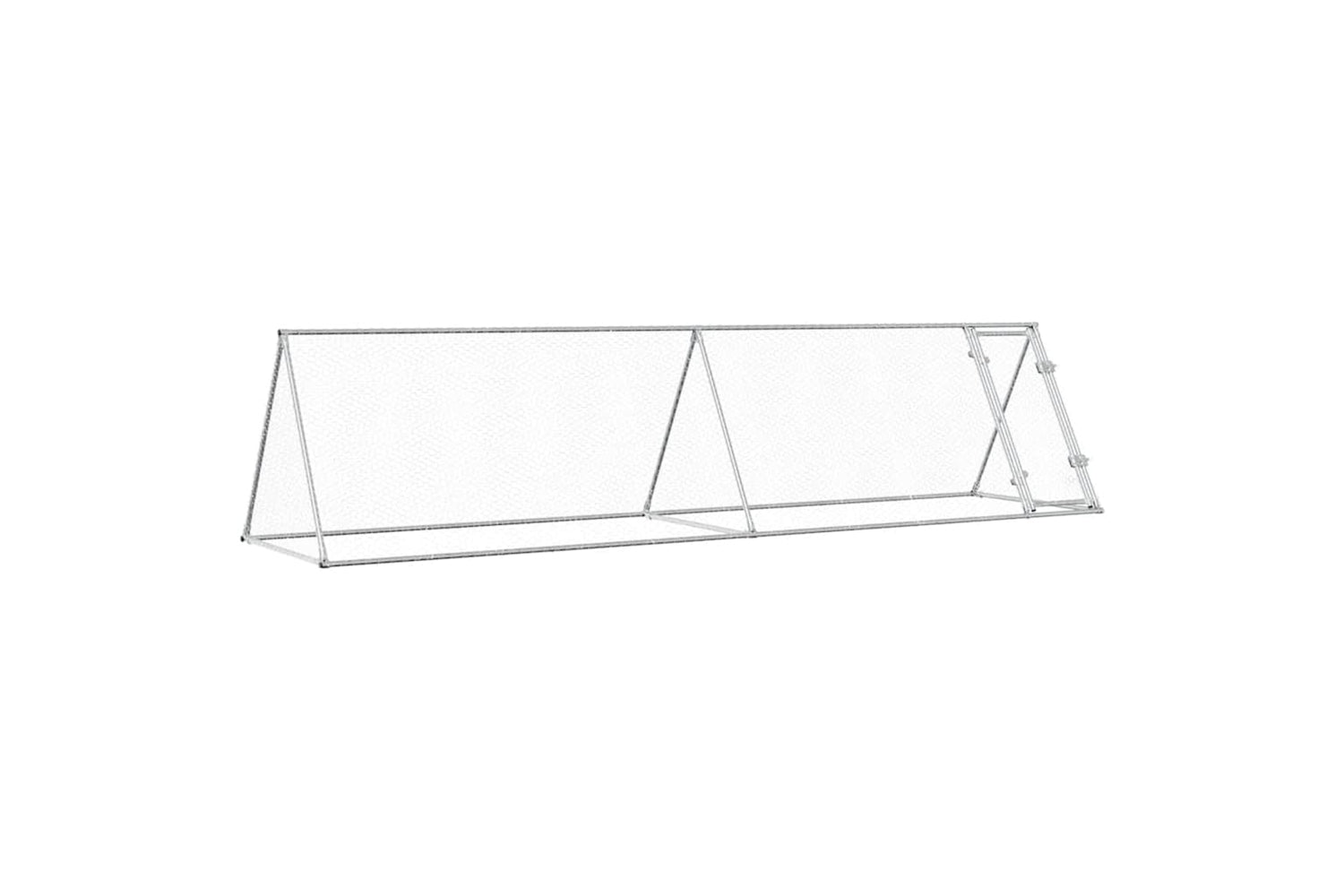 Vidaxl Chicken Cage Silver 400x105x91 Cm Galvanised Steel