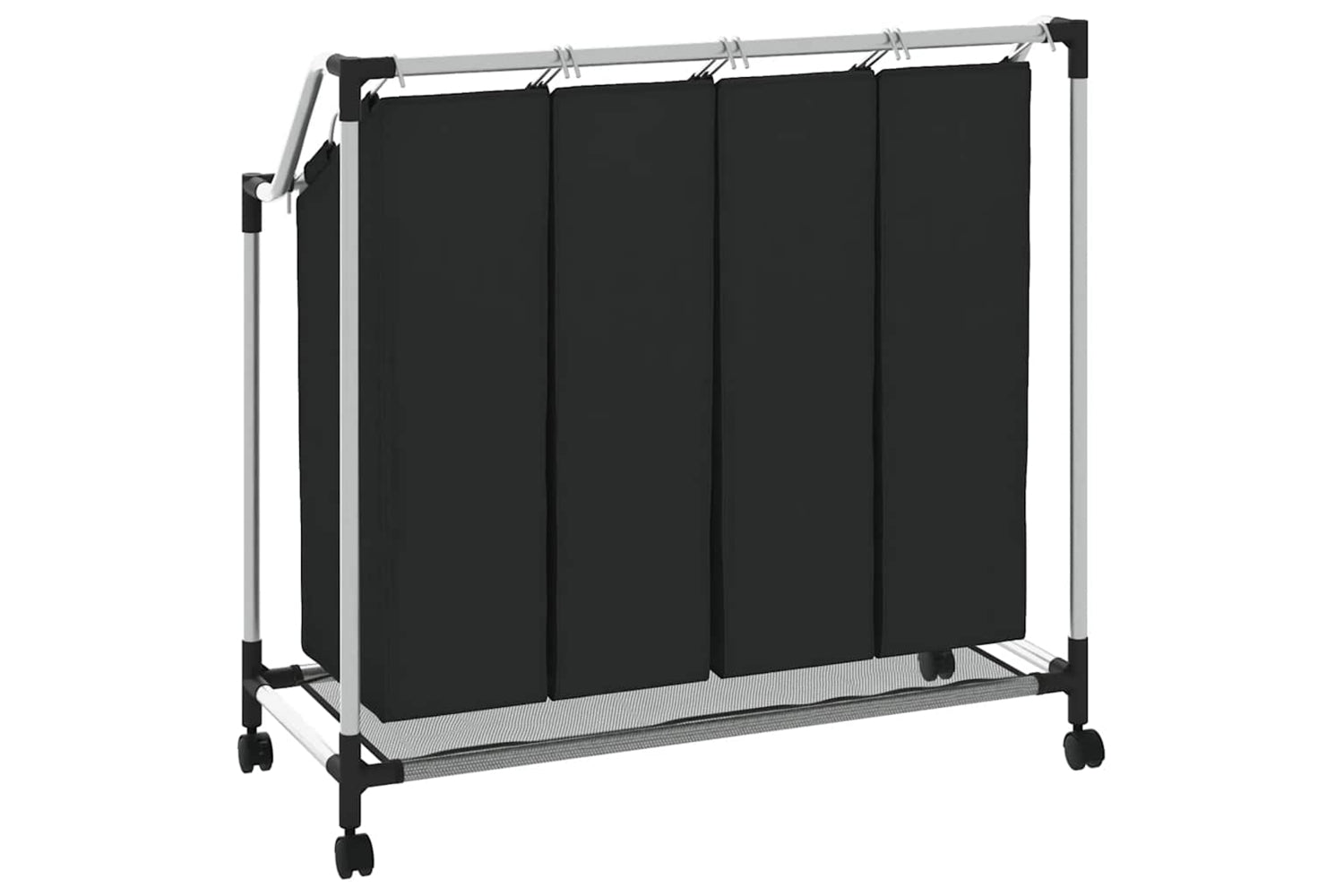 Vidaxl 240367 Laundry Sorter With 4 Bags Black Grey-6
