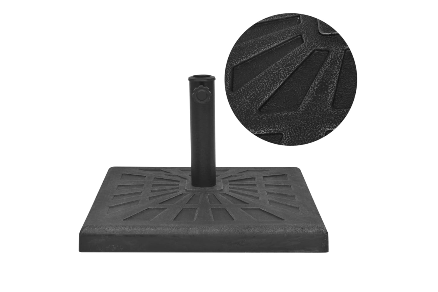 Vidaxl 43660 Parasol Base Resin Square Black 12 Kg