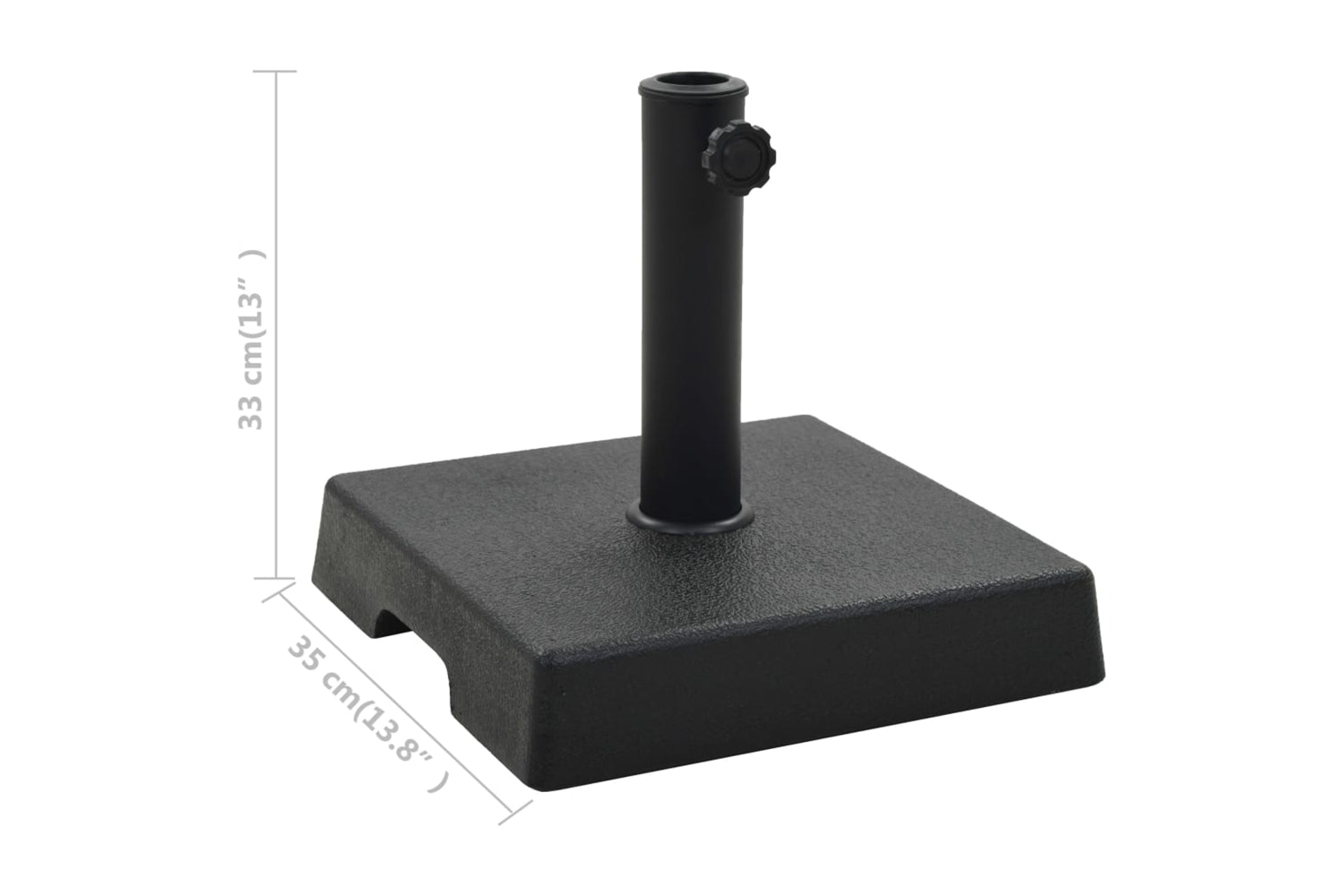 Vidaxl 45206 Parasol Base Square Polyresin 8 Kg Black-6