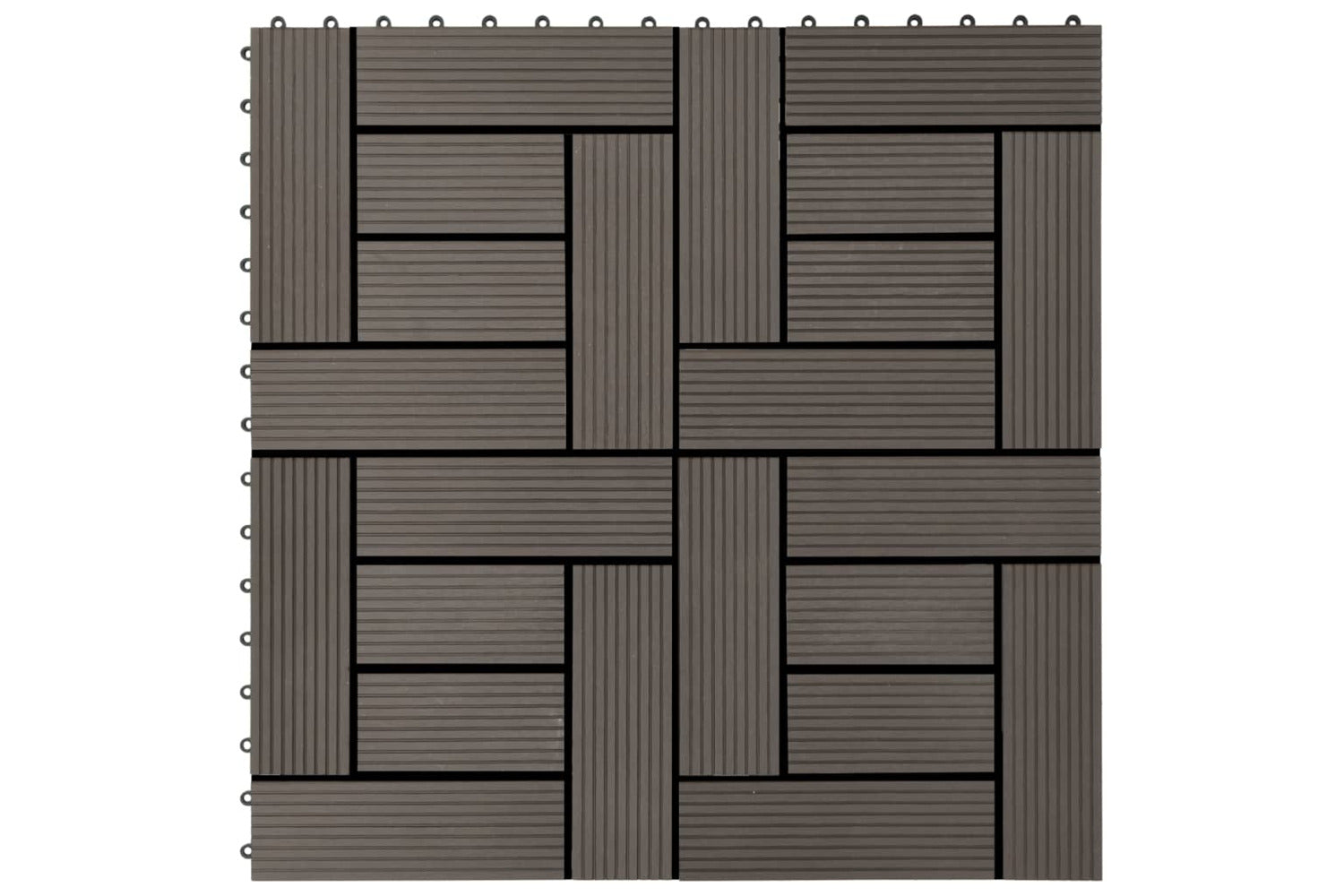 vidaXL 277805 22 Pcs Decking Tiles 30x30cm 2 Sqm Wpc Dark B-2
