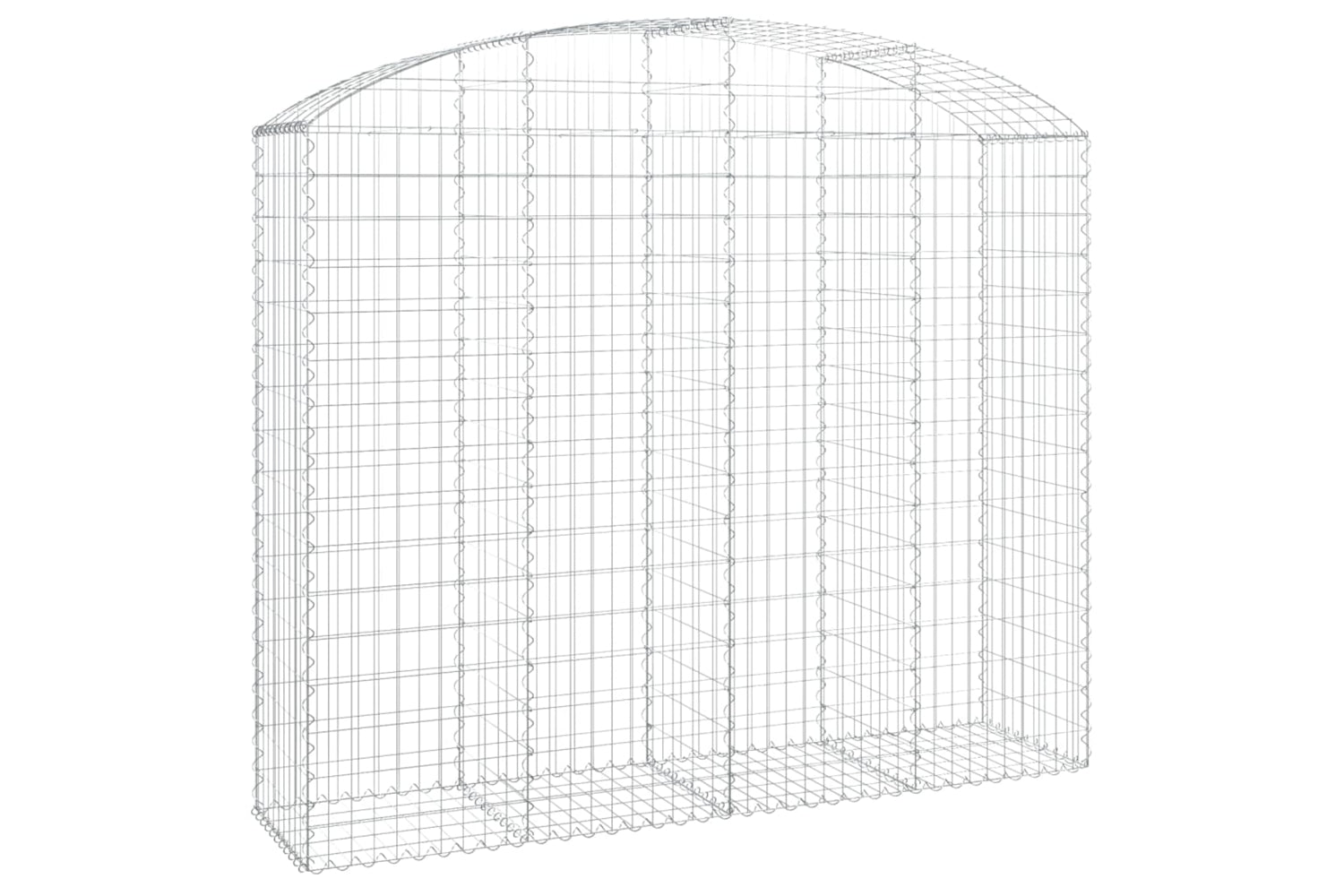 vidaXL 153478 Arched Gabion Basket 200x50x160/180cm Galvanised Iron