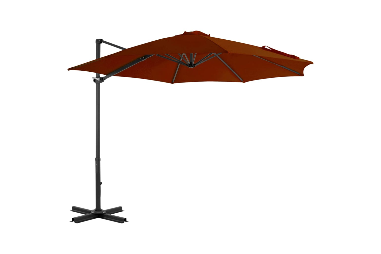 vidaXL 312307 Cantilever Umbrella With Aluminium Pole Terracotta 300cm