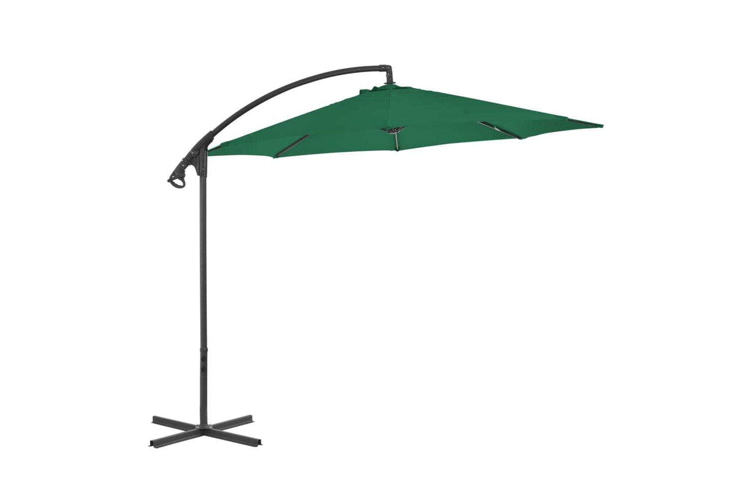 vidaXL 44873 Cantilever Umbrella With Steel Pole 300cm Green