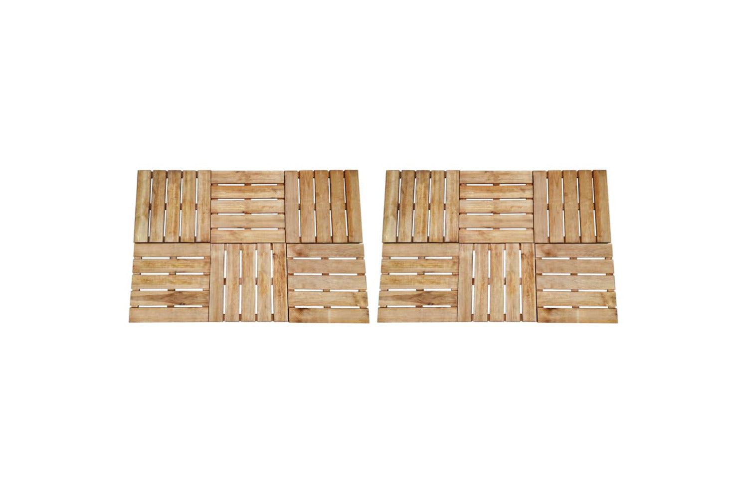vidaXL 276434 12 Pcs Decking Tiles 50x50cm Wood Brown-2