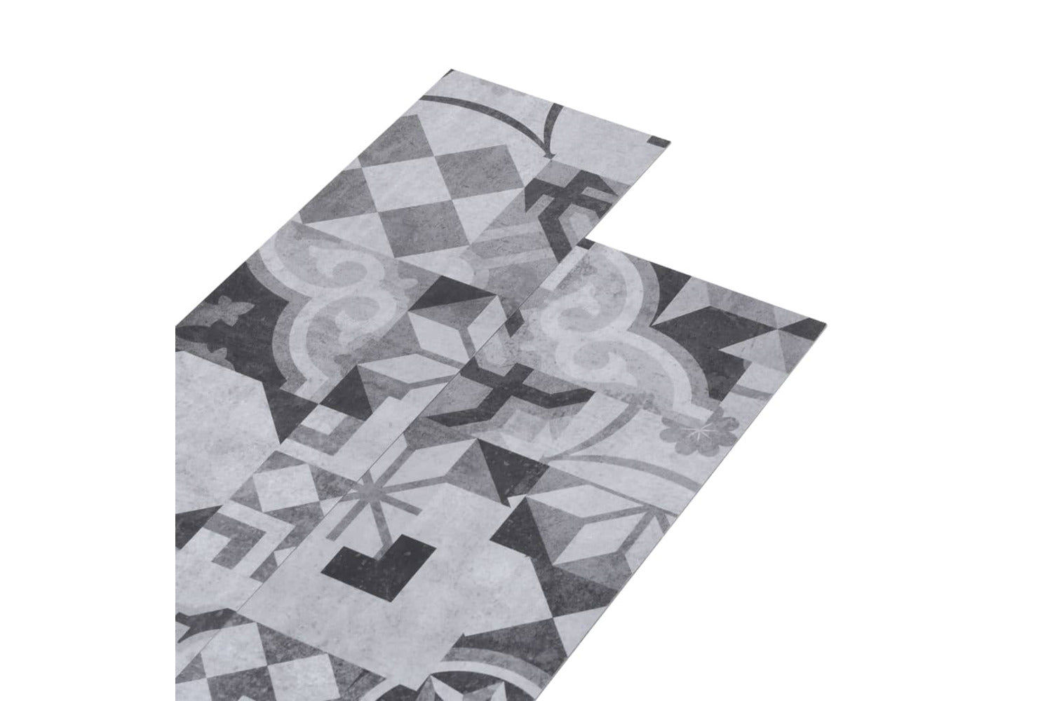 Vidaxl Pvc Flooring Planks 4.46 MÂ² 3 Mm Self-adhesive Grey Pattern-2