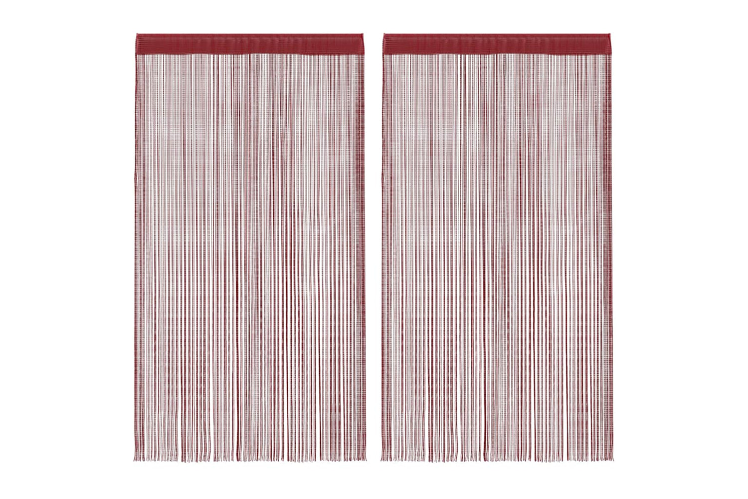 vidaXL 132408 String Curtains 2 Pcs 100x250cm Burgundy